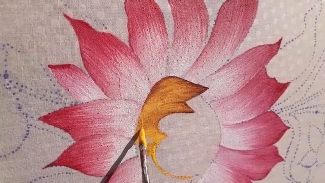 Fabric Painting Pink Flower Design | Learn Painting Online | Passionate Arts смотреть онлайн