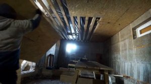 Монтаж потолока из осп  в одиночку