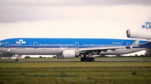 CLASSIC KLM MD-11! Powerful Spool Up and departure out of Amsterdam Schiphol Airport