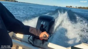 Parsun 40 HP Tiller Model on 16 ft Aluminum Boat
