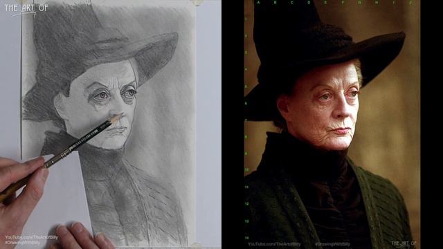 How To Draw Professor Minerva McGonagall For Beginners Dame Maggie Smith in the Harry Potter Movies
