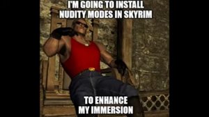 I’m going to install nudity mods in Skyrim