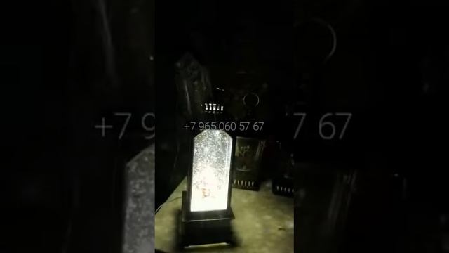 Новогодний фонарь. Светильник со снегом. Дед Мороз. смотреть онлайн