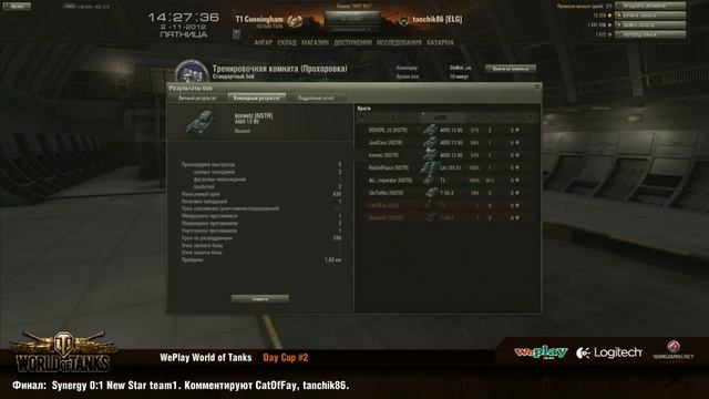 WePlay WoT DayCup2 final Synergy vs New Star смотреть онлайн