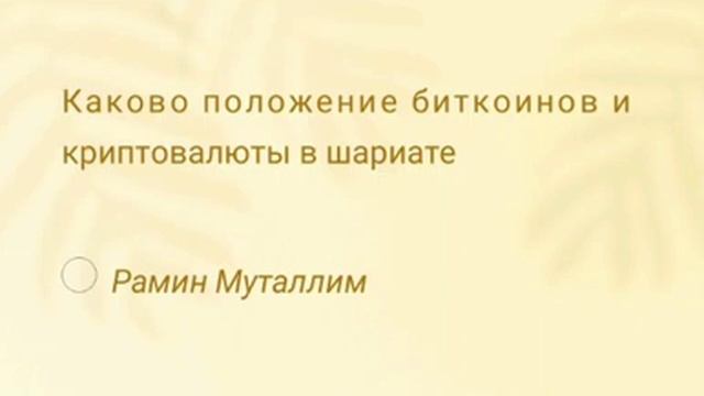 Каково положение биткоинов и криптовалюты в шариате? Рамин Муталлим смотреть онлайн