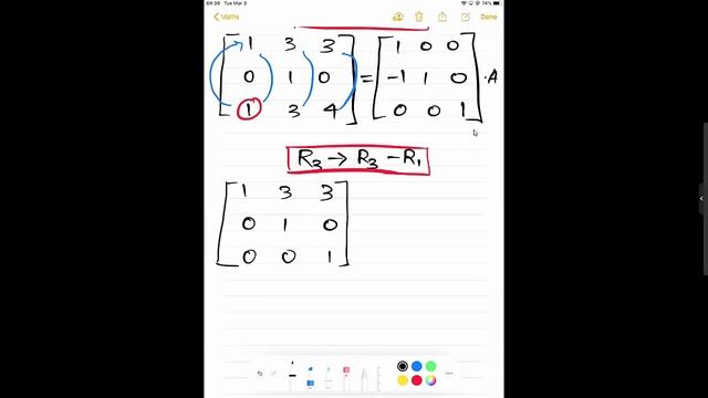 Machine Learning Tutorial Python Mathematics : 13. Inverse of Matrix | Row Elementary Operations