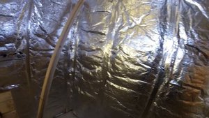 крутая баня из гаража (часть 4 утепляемся)