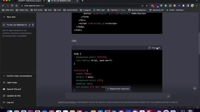 How to Build a To Do List Website Using ChatGPT | HTML | CSS | Javascript