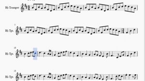 Trumpet Sheet Music: How to play Waterfall by Toby Fox