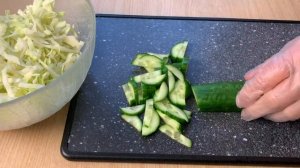 Рецепт Кето Салат-лайфхак с капустой и икрой