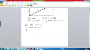 Алгебра 9 класс  Номер 458. Одна из сторон прямоугольника на 14 см больше другой, а его диагональ 2