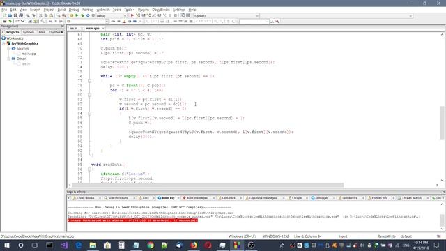 C++ - Lee Algorithm with graphics.h and STL смотреть онлайн