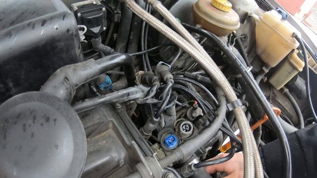 Потёк фланец на Ауди 80б4. смотреть онлайн