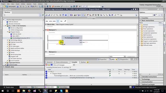 ? S7-1200: Positive edge instructions with SCL Language