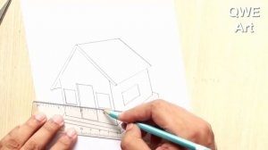 3D House Drawing #3dart House 3D art