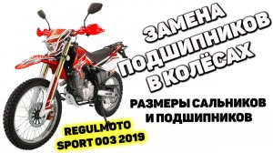 МЕНЯЕМ ПОДШИПНИКИ И САЛЬНИКИ НА SPORT 003 2019г