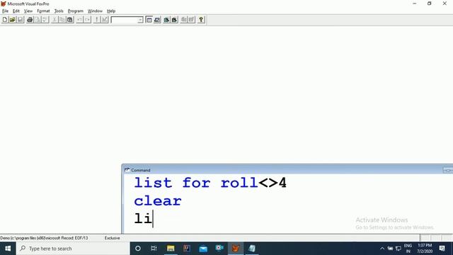Foxpro Tutorial Series [ List Command In Foxpro ] | смотреть онлайн