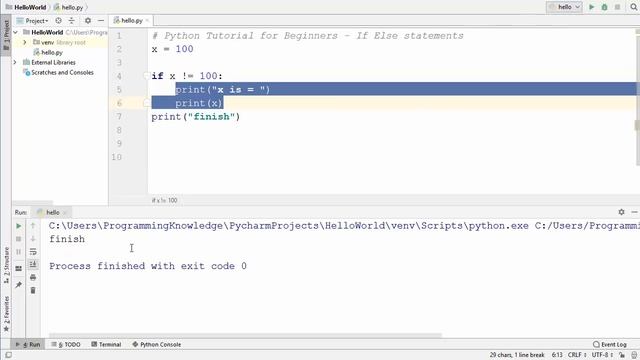 Python Tutorial for Beginners 11 - Python IF ELSE Statements