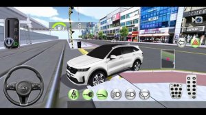 3D Driving Class - Super White Kia Car Vs Bullet Train Crazy Driving Android Gameplay