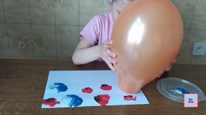 Рисование для детей. Рисуем шариком
