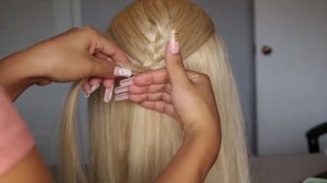 EASY BRAID TUTORIAL FOR BEGINNERS / BRAID HAIR / Красивая #прическа для школы / змейка дракончик