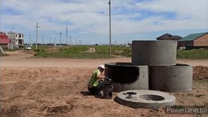 Покраска бетонных колец септика