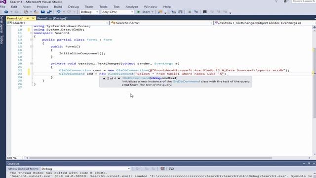C# tutorial: search data in datagridview from MS access using textbox and length of characters