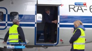 Новый самолет Л-410 сегодня совершил первый рейс из села Лешуконское в Архангельск