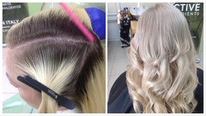 Тотальный БЛОНД без желтизны / Осветление сильно отросшего блонда, тонирование блонд