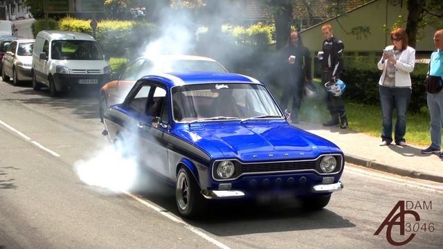 mk1 Ford Escort Burnout on the street смотреть онлайн