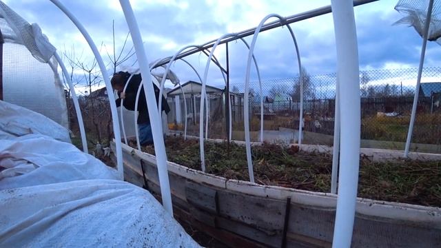 151. Дачный блог 13-14.11.2022г. Перезаправка теплой грядки.