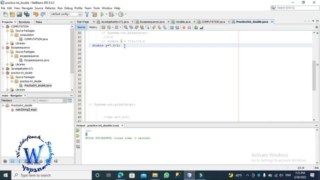 practice to divide number integer and double in java смотреть онлайн