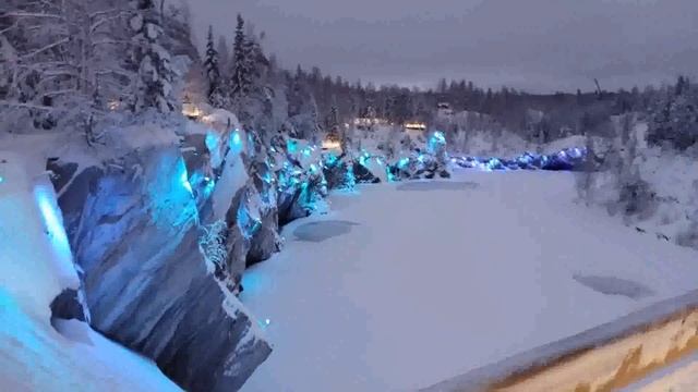 Мраморный   парк   в Карелии  ---- декабрь.2021  -- месторождение  мрамора ---