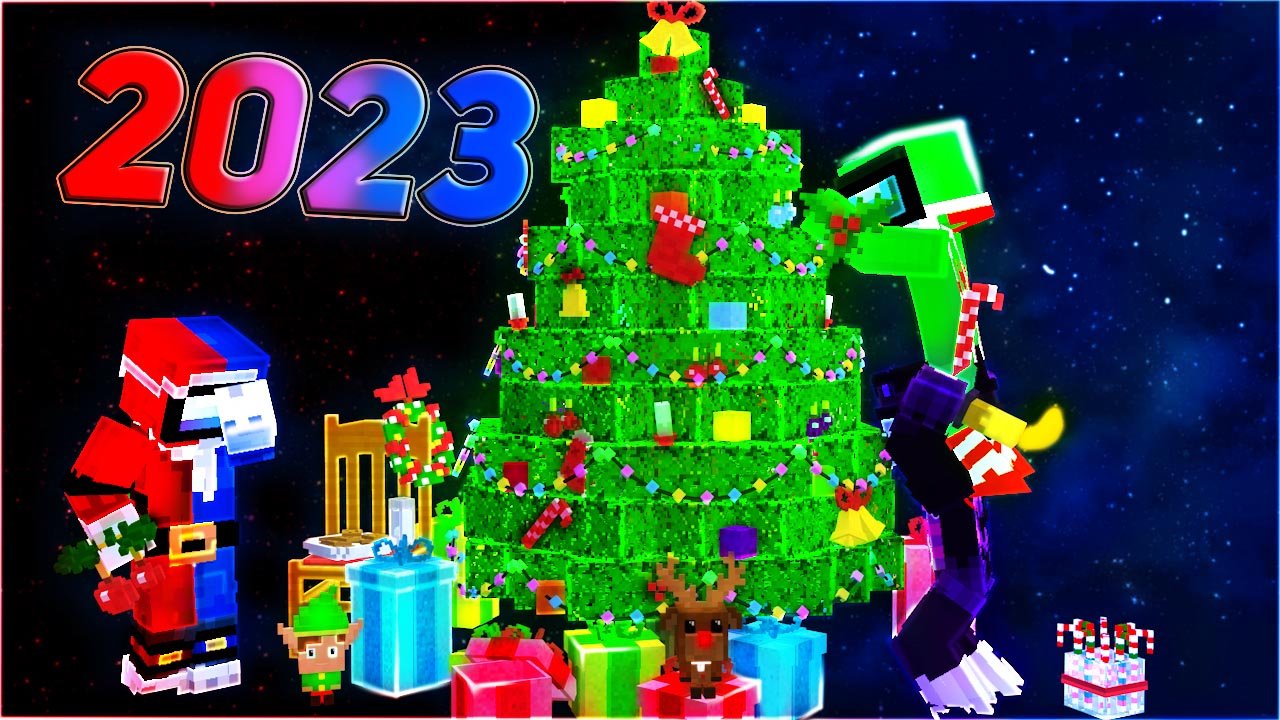 Новогодний Амонг ас в Майнкрафте