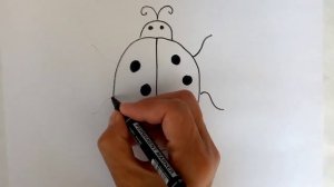 How to draw a ladybug. Как нарисовать божью коровку.