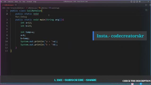 Call By Value || JAVA || #java #video #viral