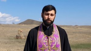 Молебен у средневекового креста в с. Заманкул.