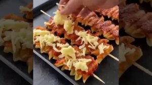 Необычный шашлык из вчерашних макарон ?