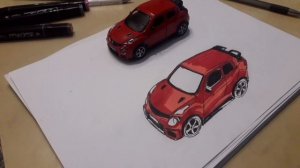 как нарисовать ниссан жук