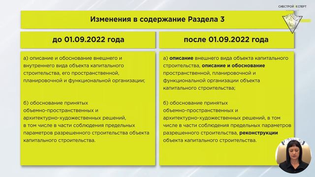 Изменения в составе раздела Архитектурные решения утв. Постановлением №87 - Строительная экспертиза смотреть онлайн