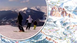 Val Gardena. Italy. Alps. Лыжный курорт Валь Гардена. Италия. Альпы