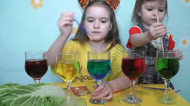 Опыт - как сделать капусту цветной! смотреть онлайн