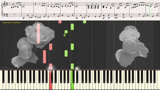 Slow Blues Piano in C (Медленный блюз )(Ноты и Видеоурок для фортепиано) (piano cover)