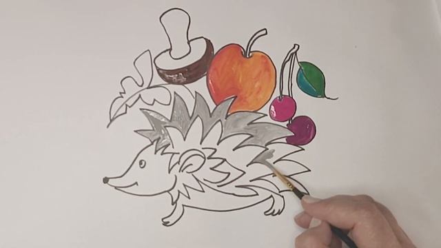 HOW TO DRAW A HEDGEHOG | КАК НАРИСОВАТЬ ЁЖИК смотреть онлайн