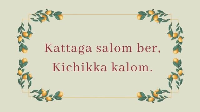Odob Va Odobsizlik Haqida Maqollar