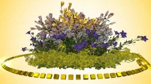 Шикарное 3D поздравление С ДНЁМ РОЖДЕНИЯ. Чарующий букет танцующих цветов