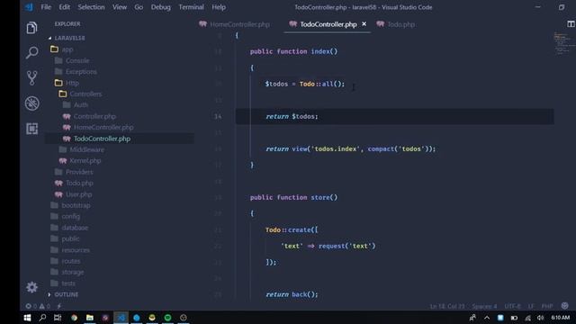 VSCODE Extensions for PHP development Laravel