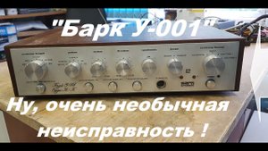 Барк У-001 ремонт усилителя. Необычная неисправность.