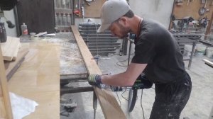 Кухонная столешница из дуба на сосновом основание.Деревообработка.