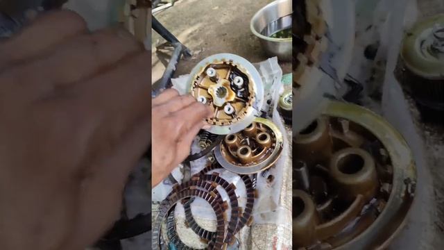 yamaha fz s clutch full set change orignal spares #bike #bikelover #automobile #shortsvideo #viral